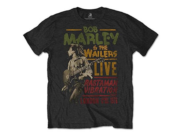T-Shirt # S Black Unisex # Rastaman Vibration Tour 1976