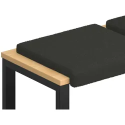 vidaXL Bankkissen 2 Stk. Sherpa-Stoff Dunkelgrau Tiefe 35 cm