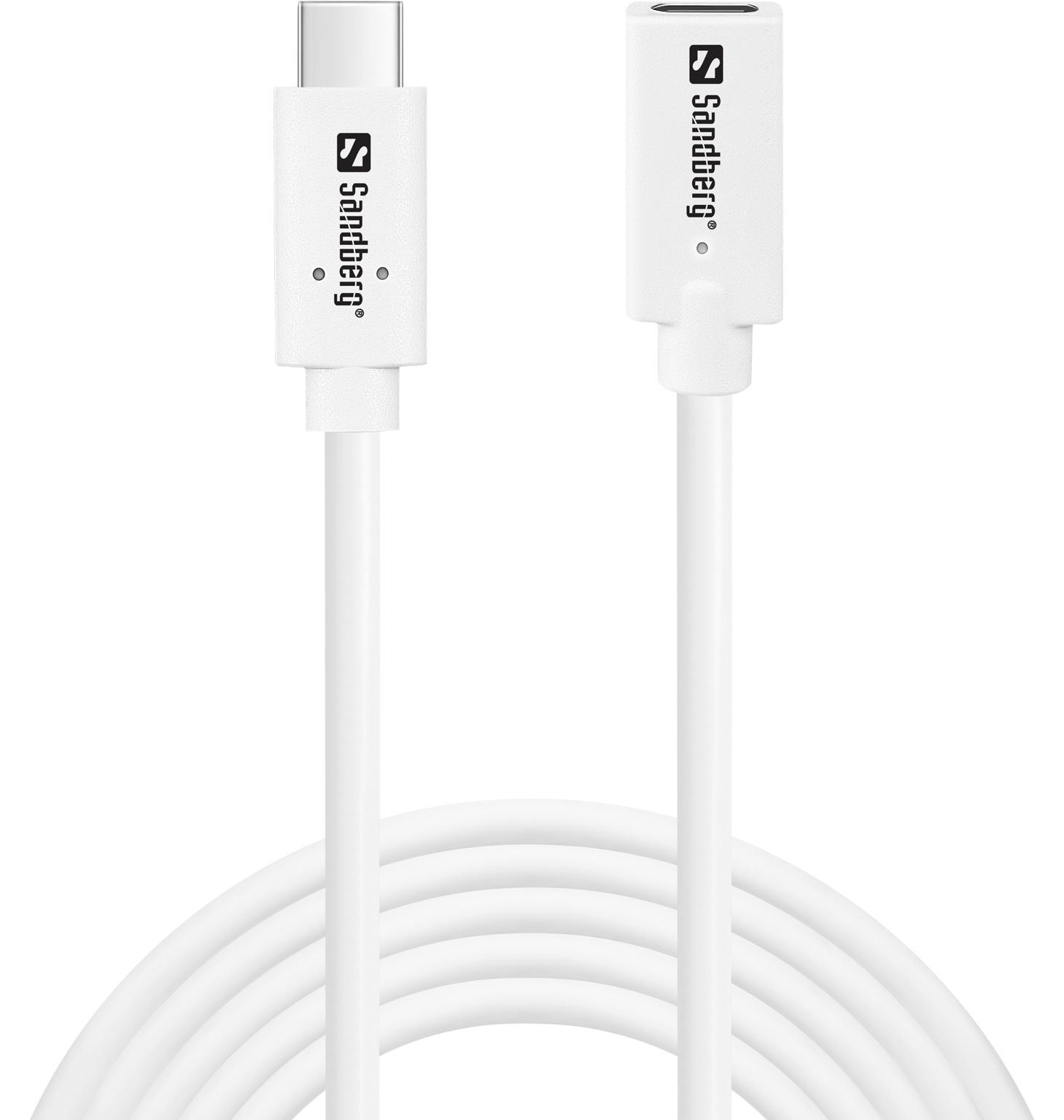 Sandberg USB-C naar USB-A verlengkabel USB 3.1 100W 2 meter 136-55