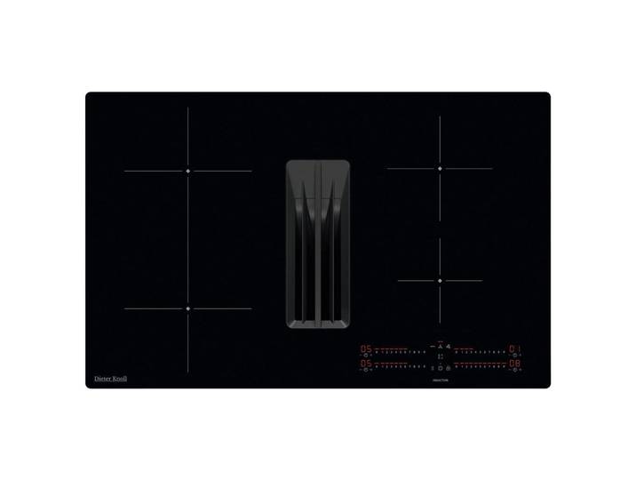 Dieter Knoll Kochfeld-Dunstabzug-Kombi Dieter Knoll, Schwarz, Metall, Glas, keine Pflicht zur Energieverbrauchskennzeichnung, 80x23x51 cm, Made in Germany, Küchen, Küchenelektrogeräte, Kochfelder, Muldenlüfter