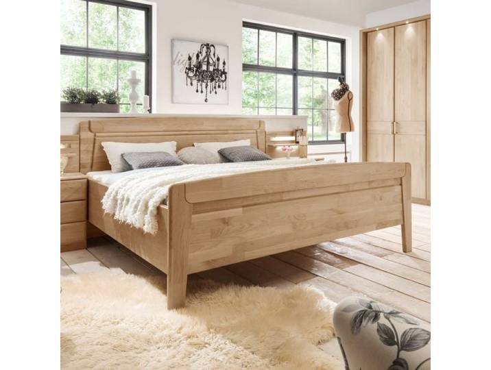 Doppelbett Temara Komfort Erle teilmassiv 180x200cm höhenverstellbar
