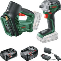 18Volt Combo Kit UniversalImpactDrive 18V-35, UniversalPump 18V , Werkzeug-Set grün/schwarz, 1x Li-Ionen Akku 2,0Ah, 1x Li-Ionen Akku 4,0Ah