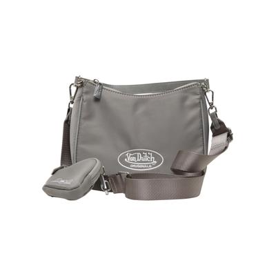 Umhängetasche VON DUTCH "Von Dutch KACEY SHOULDER BAG", Damen, Gr. onesize, grau, Nylon, unifarben, Taschen Umhängetasche