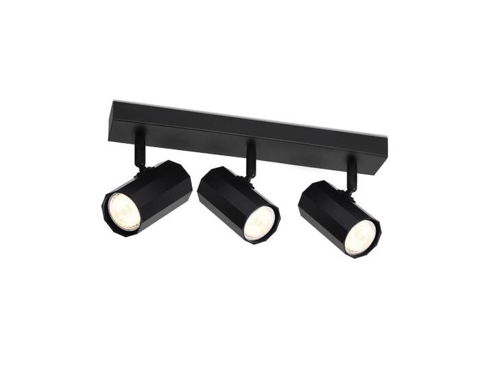Nettlife Deckenstrahler Inga 3-flammig 39/11/3 cm, Schwarz, Metall, Gu10, 11x3x39 cm, Lampen & Leuchten, Innenbeleuchtung, Spots & Strahler, Wandstrahler
