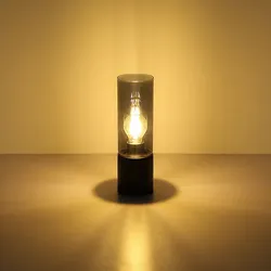 Tischleuchte Schreibtischlampe Beistelllampe Schlafzimmerleuchte Touch schwarz