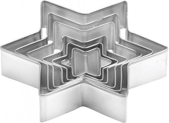 Formine biscotti Tescoma 631364 DELICIA Stella d. 2,5 - 9 cm Silver