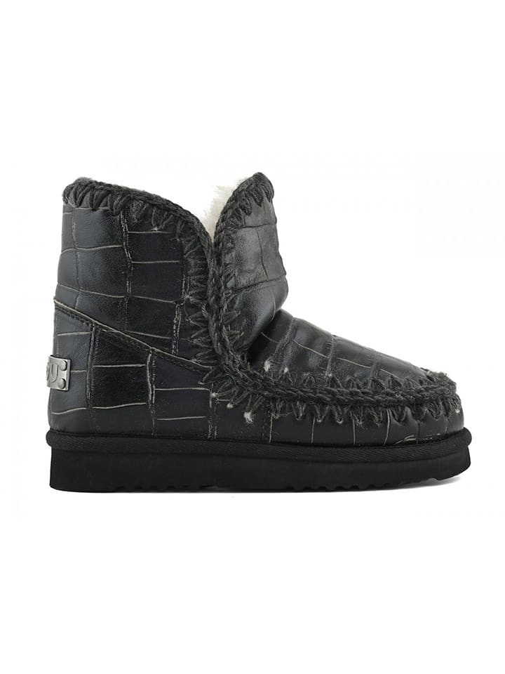 Mou Leder-Winterboots in Schwarz - 40