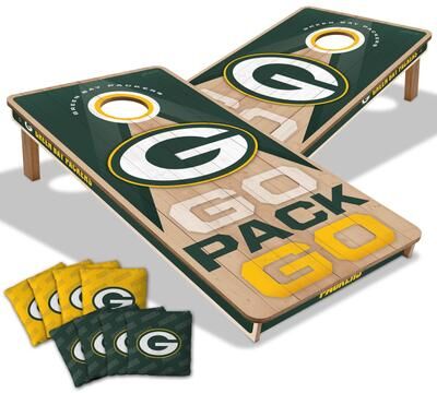 Skip's Garage Green Bay Packers NFL 2x4 Professional Cornhole Board Set