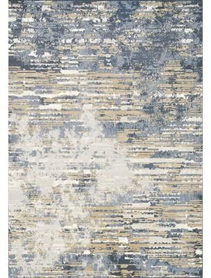 Alpine Iris Beige/ Blue Distressed Rip Rug