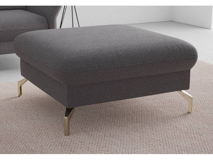 sit&more Hocker Fashion, inklusive Federkern, mit satinierten Nickelfüßen