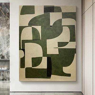 handgemachtes Ölgemälde Leinwand Wandkunst Dekoration moderne abstrakte geometrische Formen Wohnkultur gerollt rahmenloses ungedehntes Gemälde