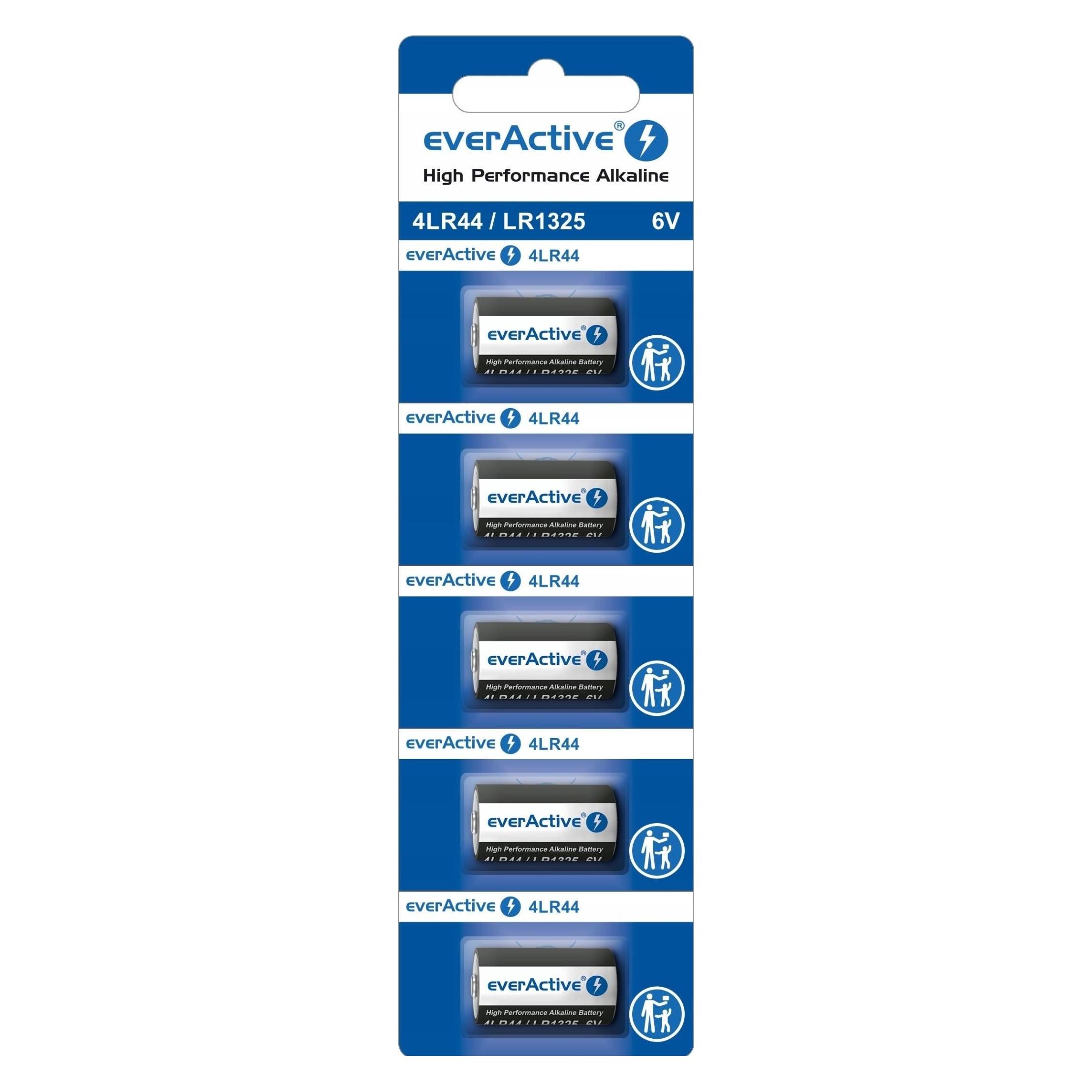 Everactive LR1325 (4LR44) - 5 Batterien (5 Stk., LR44, 155 mAh) (HGP19993)