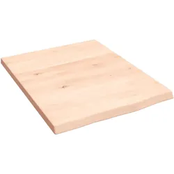 vidaXL Wandregal 40x50x2 cm Massivholz Eiche Unbehandelt