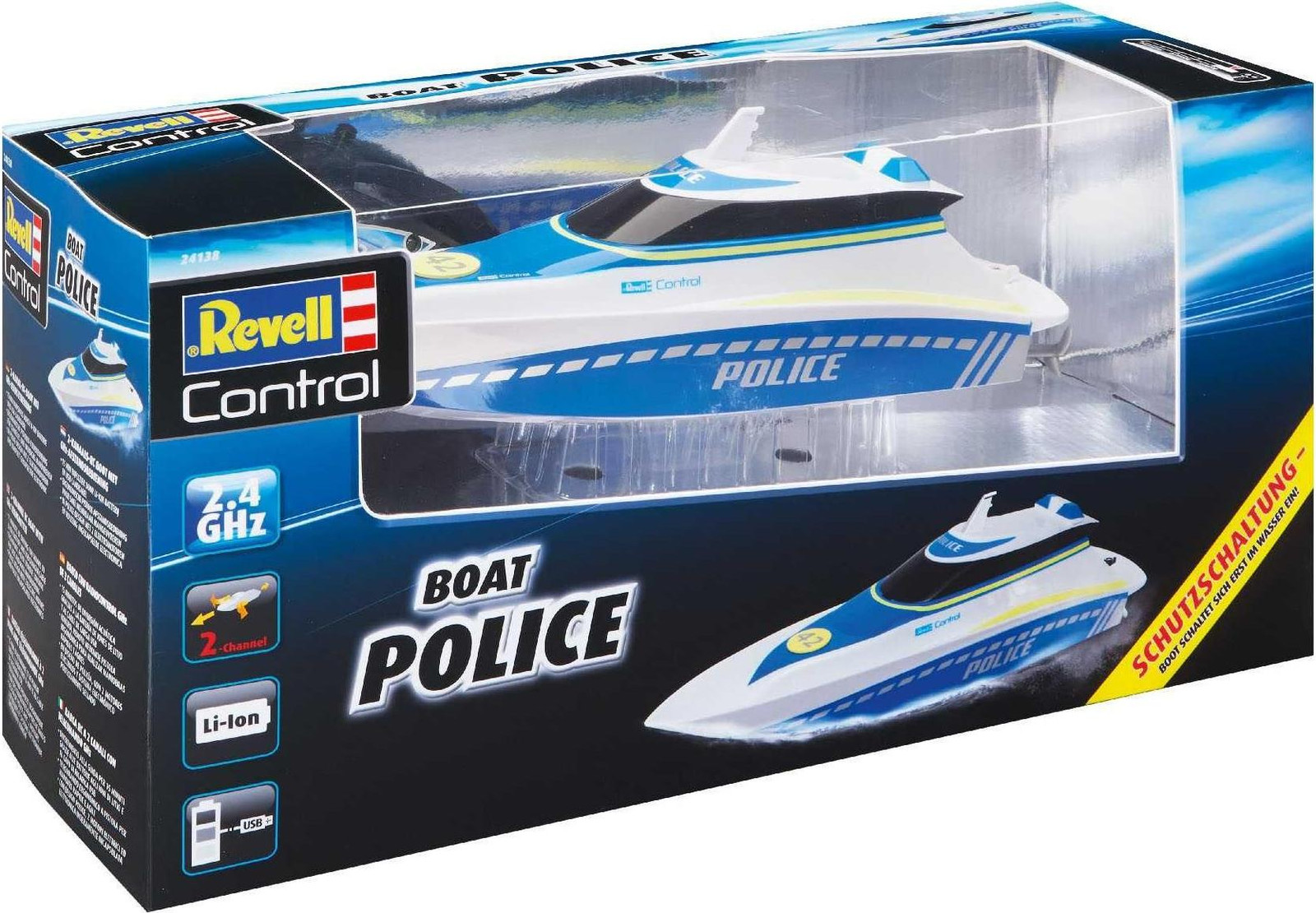 Revell Control RC Politieboot met 2,4 GHz afstandsbediening en Li-ion accu