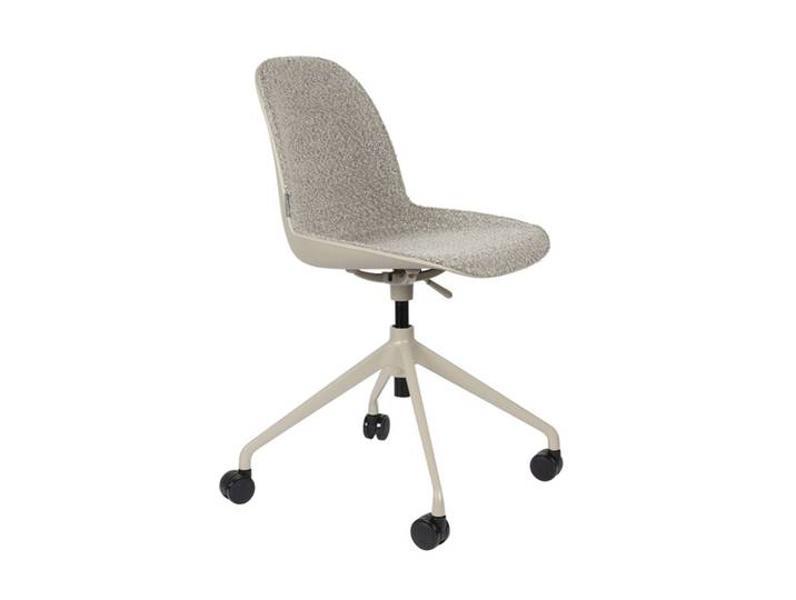Bürostuhl Zuiver Albert Kuip ohne Armlehnen, Taupe, Neu, Ergonomischer Stuhl - ideal für flexibles Arbeiten
