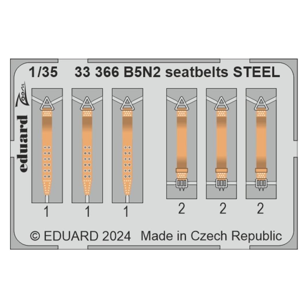 Eduard B5N2 seatbelts STEEL BORDER MODEL (33366)