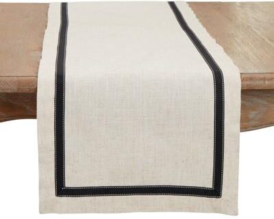 Saro Lifestyle Grosgrain Accent Table Runner