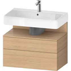 Duravit Collection One Waschtischunterbau, 1 Auszug und 1 Schublade, 790x470x590mm, Nische Eiche Natur, QA4394030300010, Farbe: Eiche Natur/mit Nischenbeleuchtung