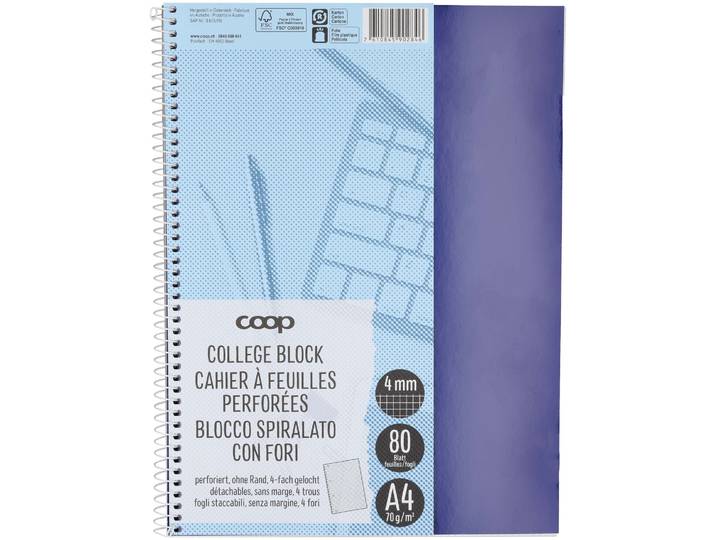 Coop Collegeblock A4 kariert