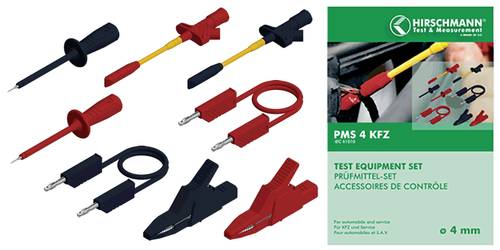 Hirschmann Test & Measurement PMS 4 KFZ Messleitungs-Set Lamellenstecker 4 mm Lamellenstecker 4 mm 1.50 m Schwarz, Rot 1 St.