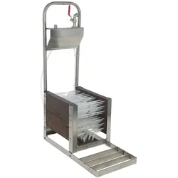 Kerbl Stiefelreiniger im Karton, Schuhbürste, Grau