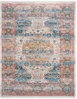 SAFAVIEH Vintage Boho Persian Lyric Oriental Polyester Rug with Fringe