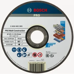 Bosch PRO Trennscheibe gerade Rapido Multi Construction ACS 60 V BF - 2608602385