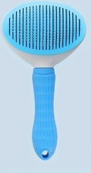 Uplift Essentials Stainless Steel Needle Grooming Comb High Density Massage & Deshedding Brush For Dogs & Cats blue