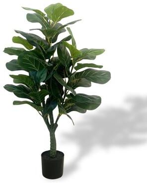 "XBrand 39.4"" Artificial Fiddle Leaf Fig Tree - Realistic Faux Indoor Plant, Adjustable Branches, Maintenance-Free"