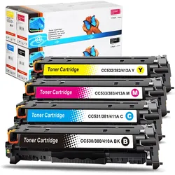 4 TonerSet für HP Color LaserJet CP2027 Tonerkassetten kompatibel HP-304A alle Farben von Gigao