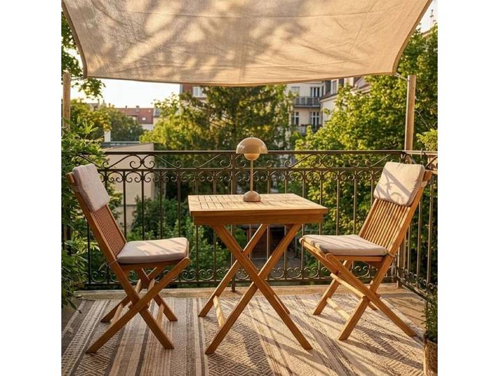 OUTLIV. Bristol Gartenmöbel-Set S (2 Plätze) Tisch 70x70cm Hellgrau