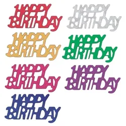Papstar 24 X Deko-Streuschmuck, Folie farbig sortiert "Happy Birthday" 15 gr.