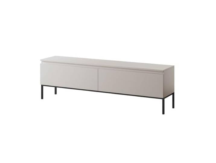 Selsey Bemmi - TV-Schrank Lowboard, Beige mit schwarzen Beinen, 150 cm
