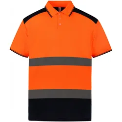 Yoko, Arbeitsoberteil, Zweifarbiges Poloshirt mit hoher Sichtbarkeit (M)