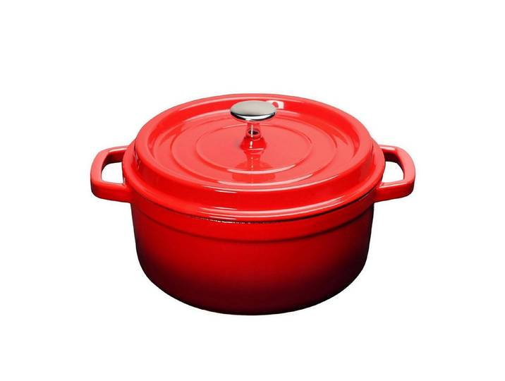 LuxusKollektion Schmortopf Emaille Brotbacktopf Rot 2,75L
