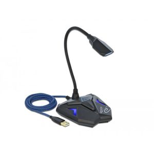DeLock Mikrofon 66330, schwarz, Desktop-Mikrofon, Kugelcharakteristik
