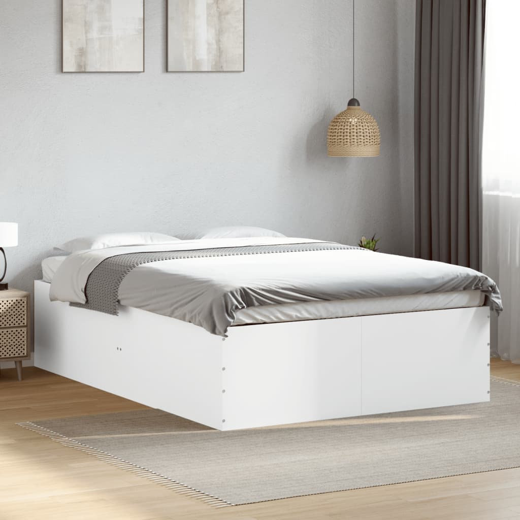17 Stories Pautauros Bed Frame White 120 x 200 cm