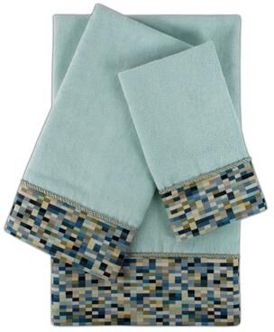 Sherry Kline Oreville Light Blue 3-piece Embellished Towel Set