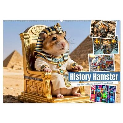 History Hamster - Die Geschichte der Welt in 12 Nagerbildern (Wandkalender 2027 DIN A2 quer), CALVENDO Monatskalender