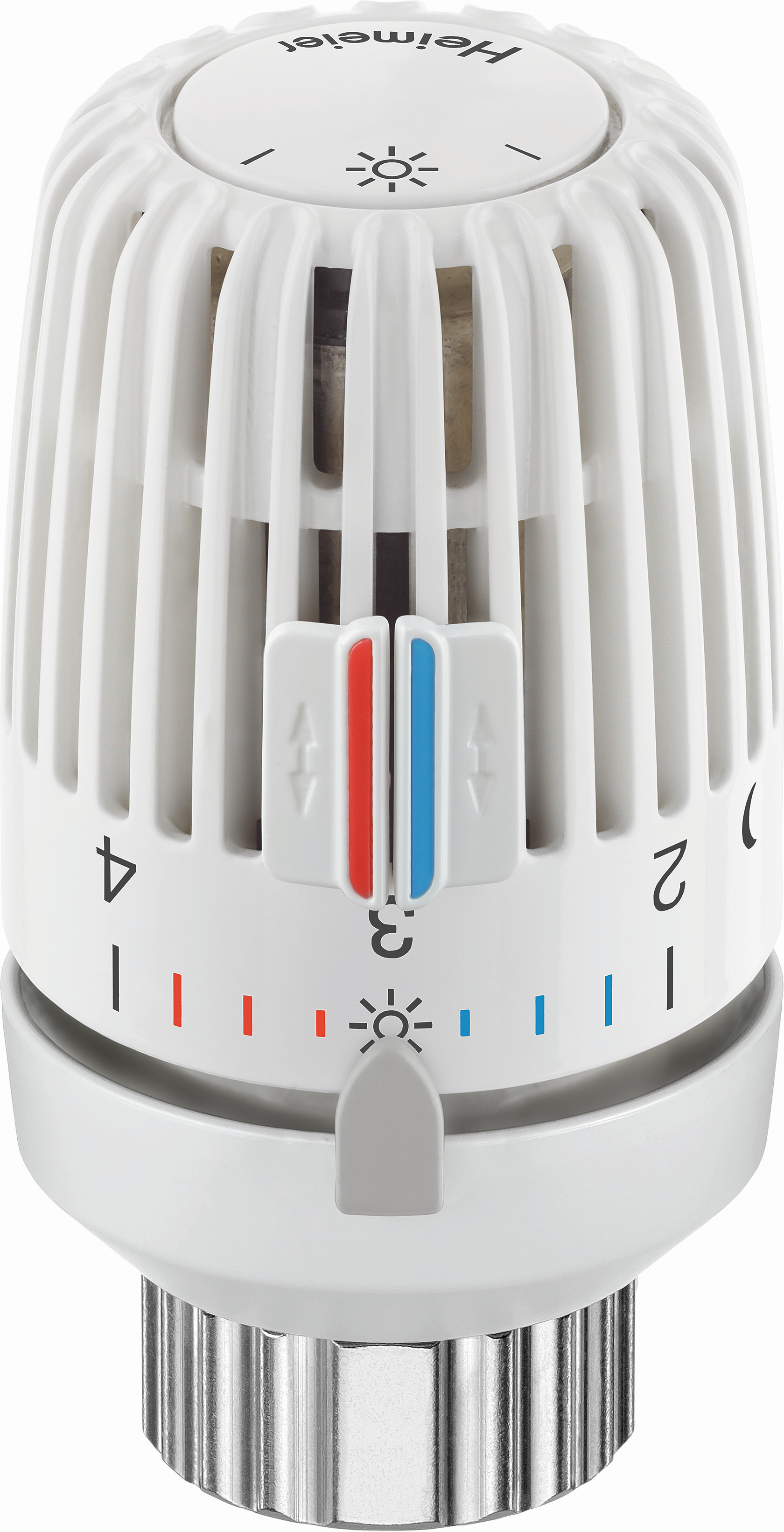 tête thermostatique Heimeier 9710-40.500 avec antivol, 2 Schrauben , blanc, pour Schrauben valve
