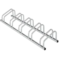KARAT Fahrradständer Linus - Silber - Zur Boden- oder Wandmontage // für 5 Fahrräder