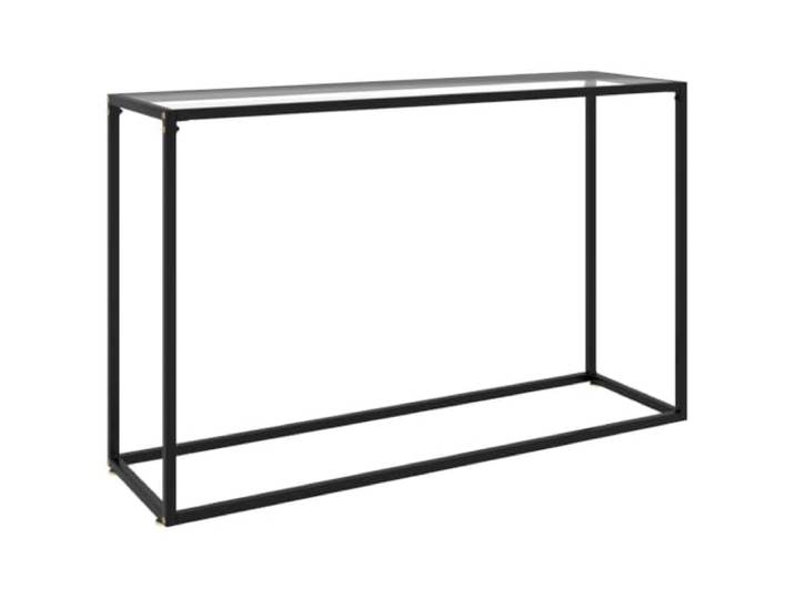 KPOUTRFG Konsolentisch Transparent 120x35x75 cm Hartglas Gehärtetes Glas, pulverbeschichteter Stahl, feucht abwischbar, modernes Design, robuste Konstruktion