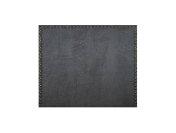 Matris Kopfteil mit fleckenabweisendem Siena-Stoff, dekorative Nieten, 120 cm hoch und 13 Farben, grau, 130 x 120 x 8 cm, Bett 120 cm