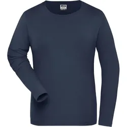 Damen Bio Stretch Langarmshirt "JN1803" UV-Schutz - M - navy