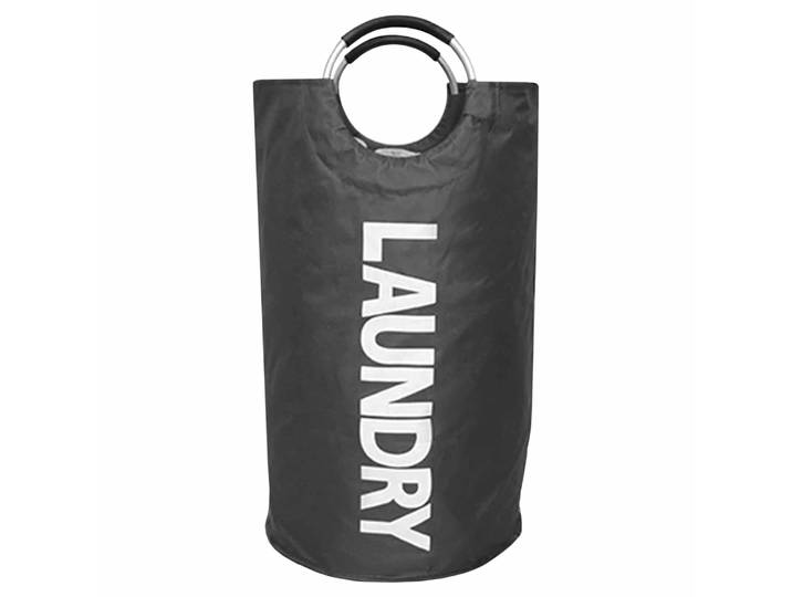 QUVIO Wasmand met handvaten - 82 L - Antraciet