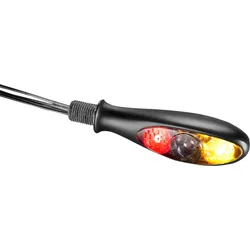 Kellermann micro S DF Dark, 3in1 Rückleuchte/Blinker - Schwarz Stark-Getönt