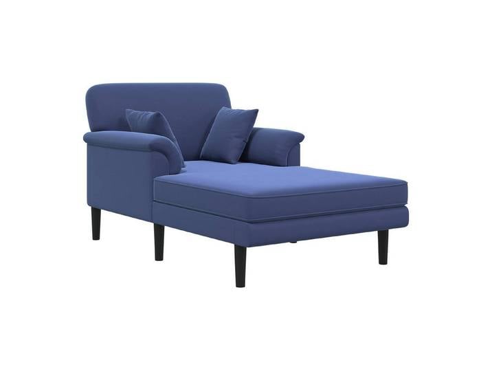 vidaXL Chaiselongue Chaiselongue Polizeiblau Samt, 1 Teile
