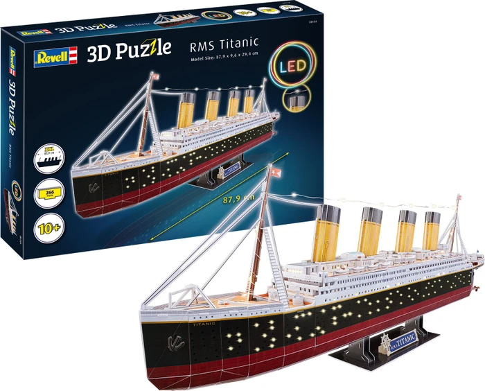Revell RMS Titanic - LED Edition 3D-Puzzle, 266 Teile