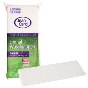 Jean-Carol Einmalwaschlappen Kamille, 25 x 21cm, trocken, mit Kamille, 26 Stück