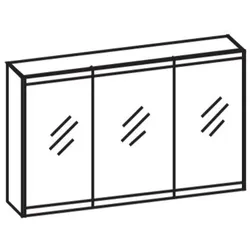 Artiqua LED-Spiegelschrank, Anthrazit Glanz, 072-SDT-1-10-51 072-SDT-1-10-51
